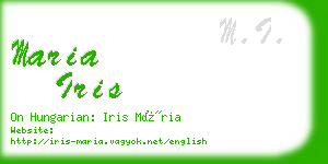 maria iris business card